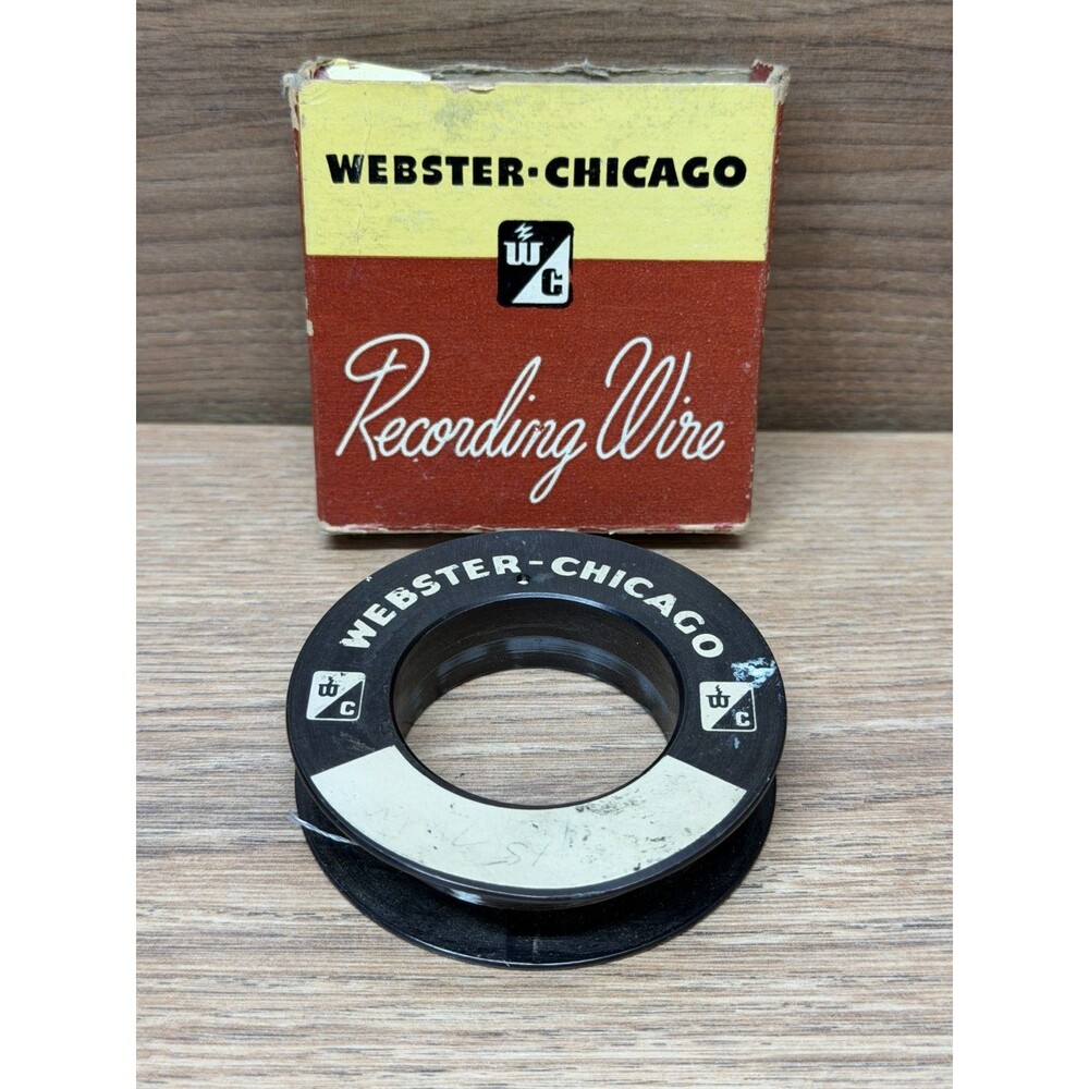 Vintage 1950 Webster-Chicago 1 Hour Wire Recorder Recording Spool Reel W-175